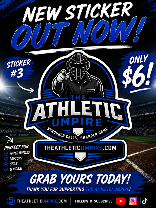 The Athletic Umpire 3” Die Cut Sticker