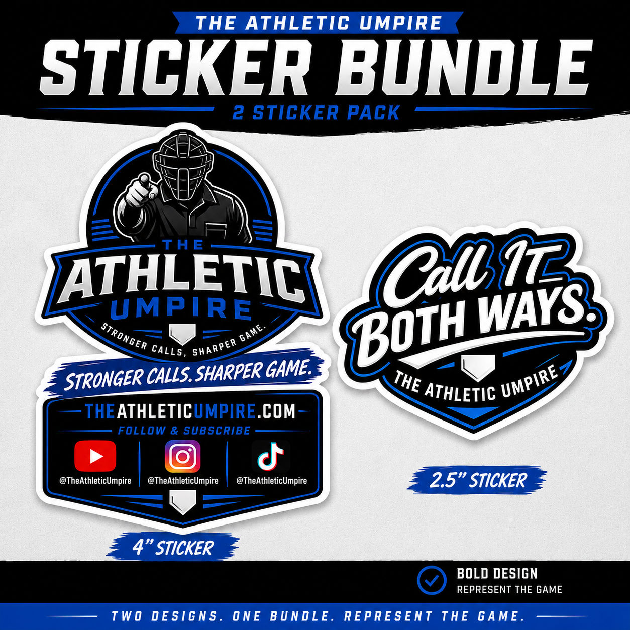 The Athletic Umpire Sticker Bundle – 2 Sticker Pack
